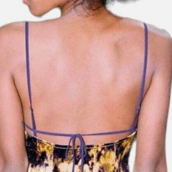 Urban Outfitters Dawn Tie Dye Velvet Mini Short Slip Dress Womens Medium - Picture 14 of 14